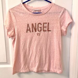 Victoria Secret ANGEL Pink Baby Tee
